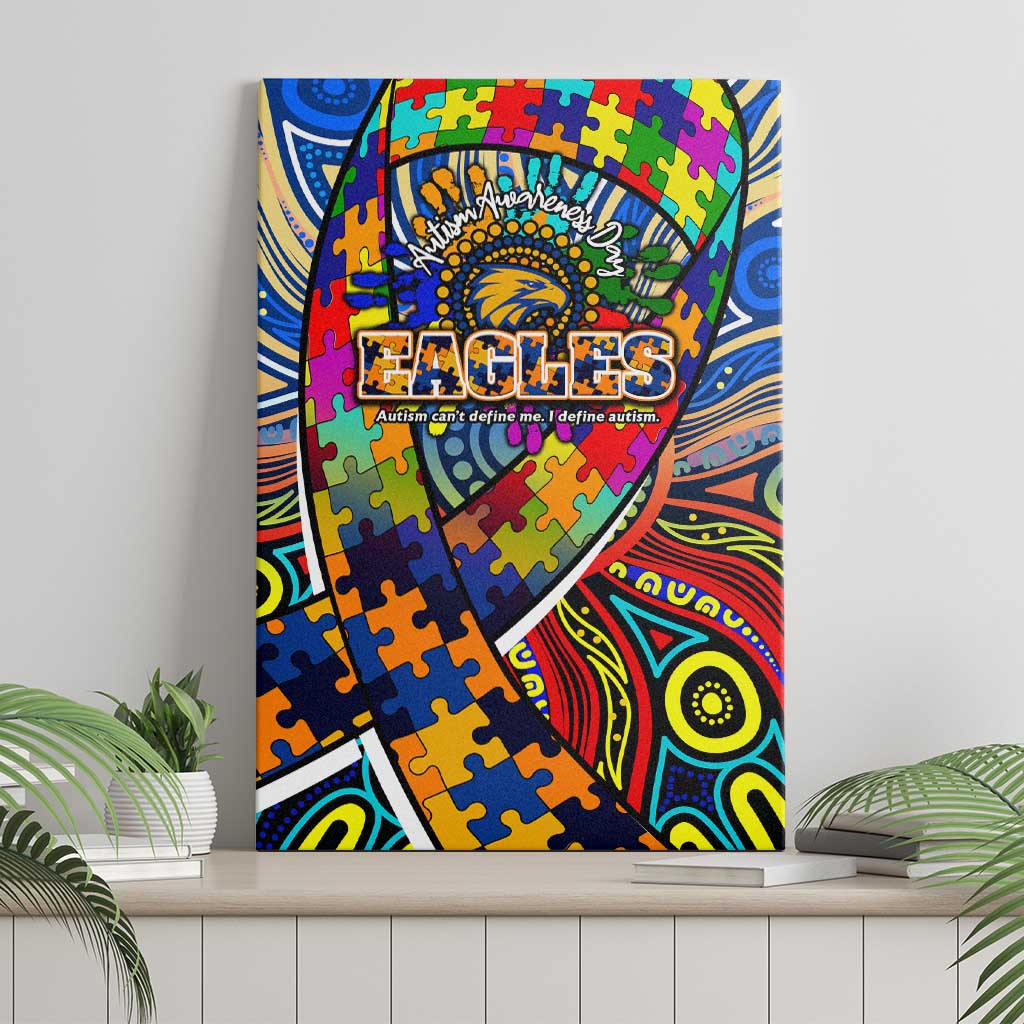 Autism Awareness Australia West Coast Eagles Canvas Wall Art Aboriginal Indigenous Art