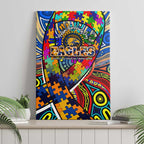 Autism Awareness Australia West Coast Eagles Canvas Wall Art Aboriginal Indigenous Art