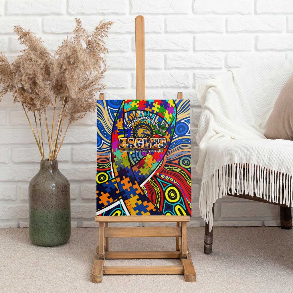 Autism Awareness Australia West Coast Eagles Canvas Wall Art Aboriginal Indigenous Art
