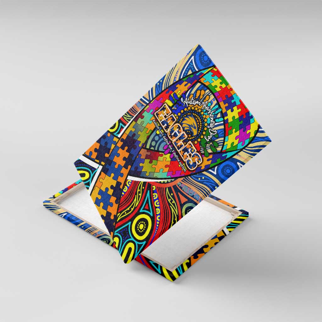 Autism Awareness Australia West Coast Eagles Canvas Wall Art Aboriginal Indigenous Art