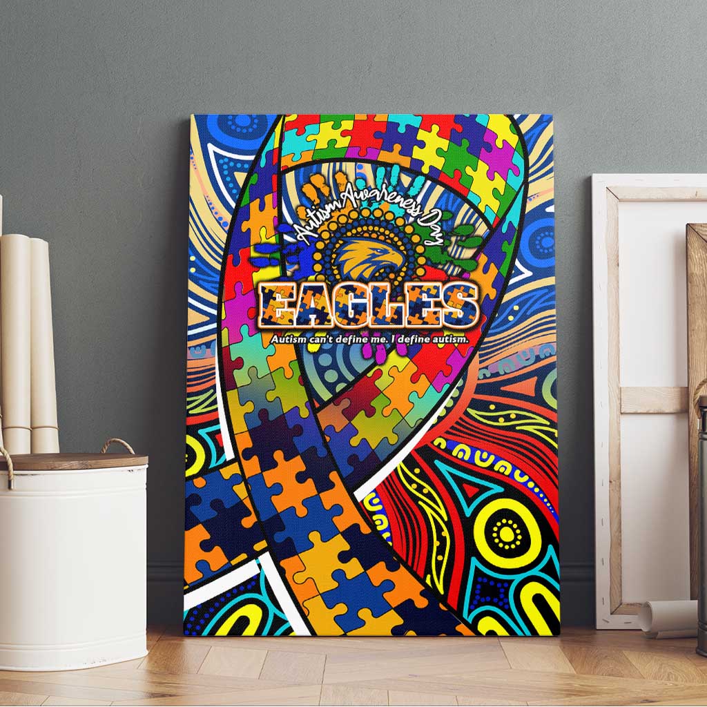 Autism Awareness Australia West Coast Eagles Canvas Wall Art Aboriginal Indigenous Art