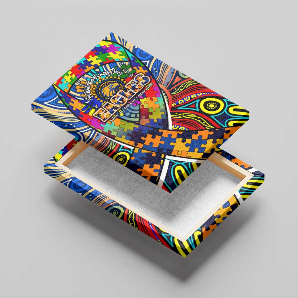 Autism Awareness Australia West Coast Eagles Canvas Wall Art Aboriginal Indigenous Art