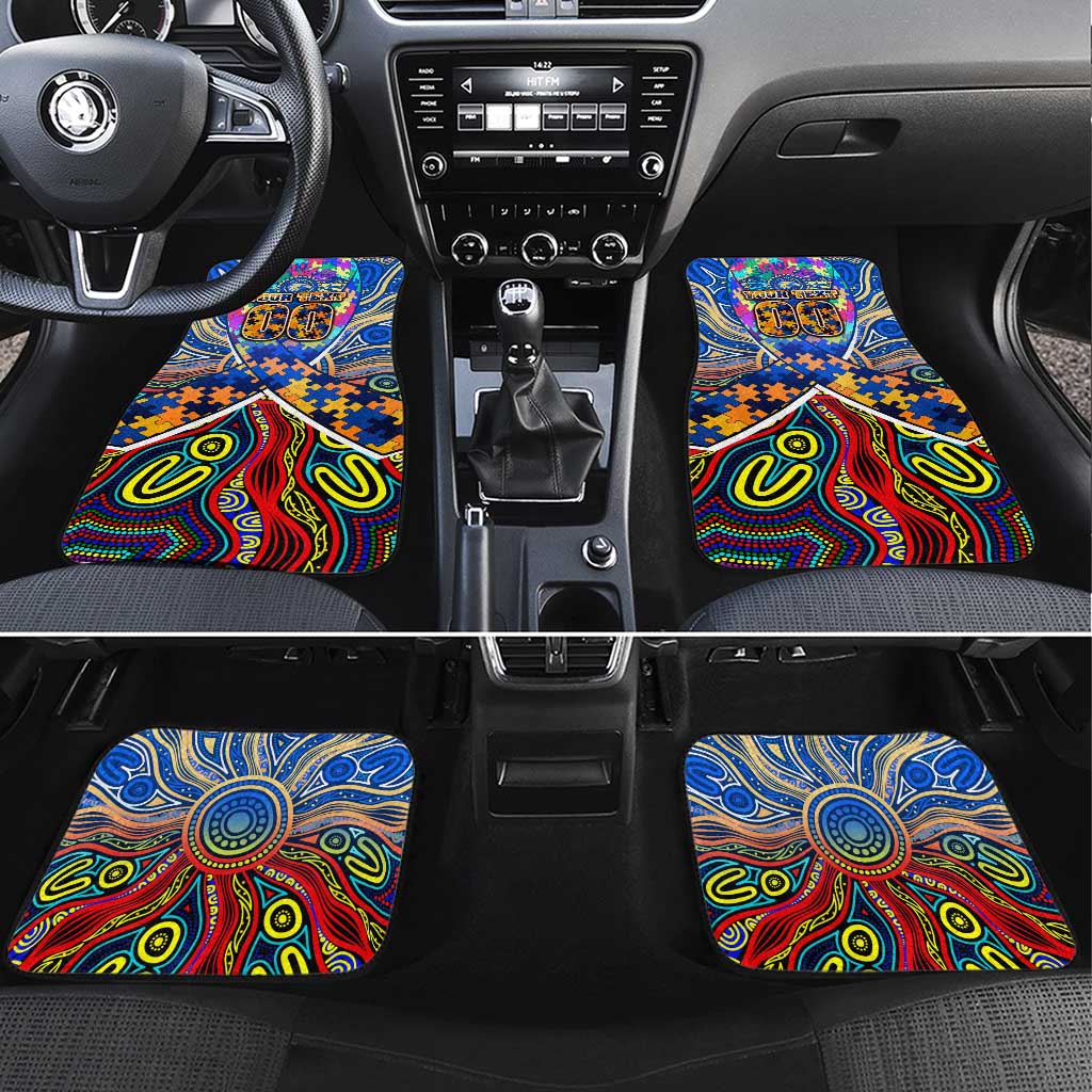 Autism Awareness Australia West Coast Eagles Car Mats Aboriginal Indigenous Art