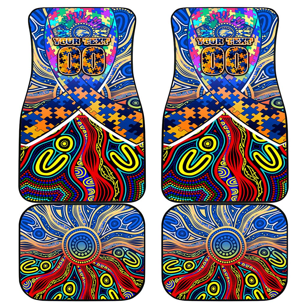 Autism Awareness Australia West Coast Eagles Car Mats Aboriginal Indigenous Art