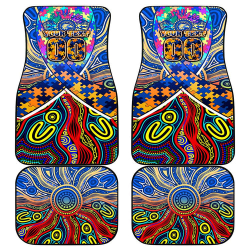 Autism Awareness Australia West Coast Eagles Car Mats Aboriginal Indigenous Art