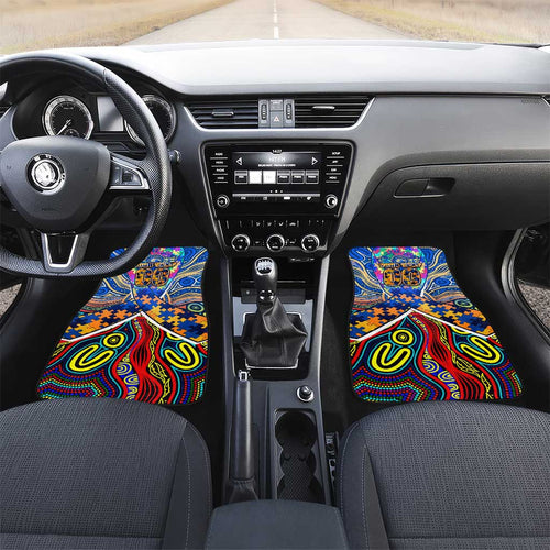 Autism Awareness Australia West Coast Eagles Car Mats Aboriginal Indigenous Art