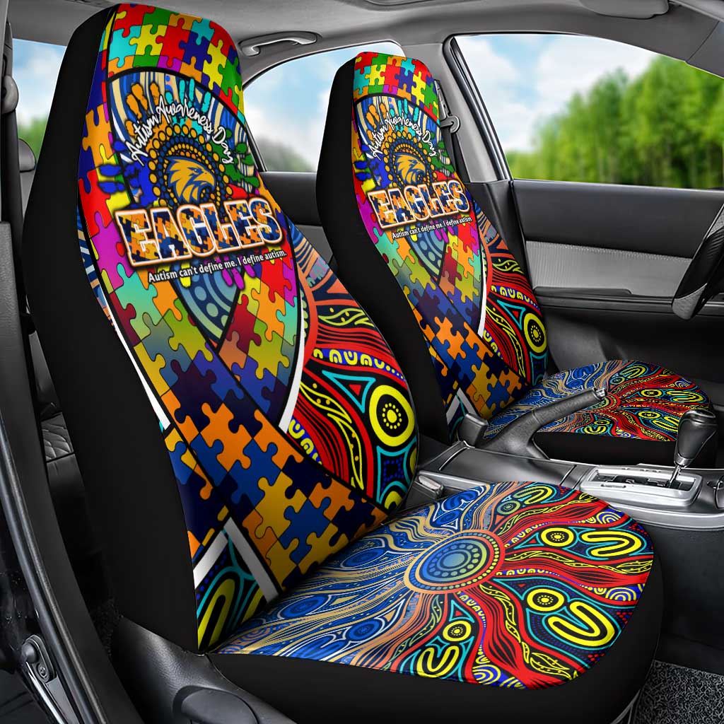 Autism Awareness Australia West Coast Eagles Car Seat Cover Aboriginal Indigenous Art