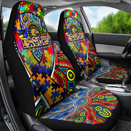 Autism Awareness Australia West Coast Eagles Car Seat Cover Aboriginal Indigenous Art