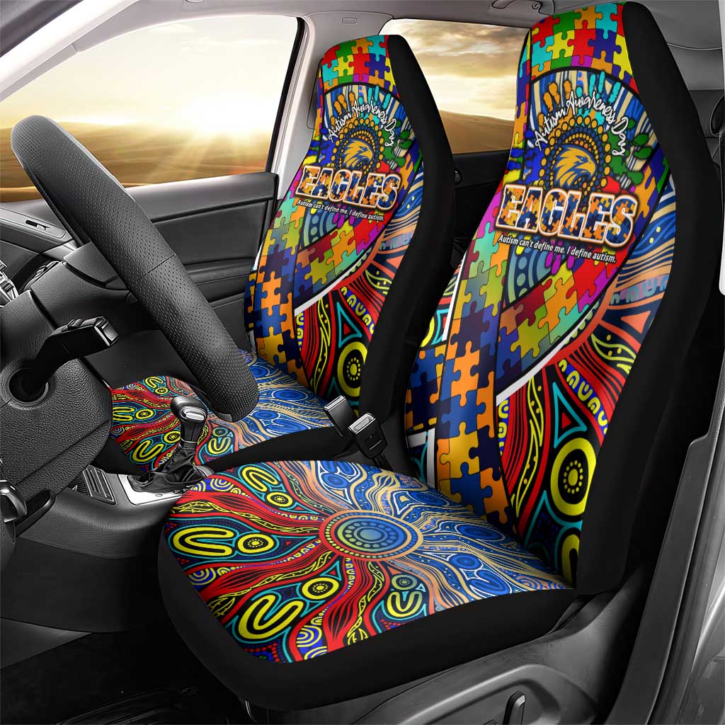 Autism Awareness Australia West Coast Eagles Car Seat Cover Aboriginal Indigenous Art