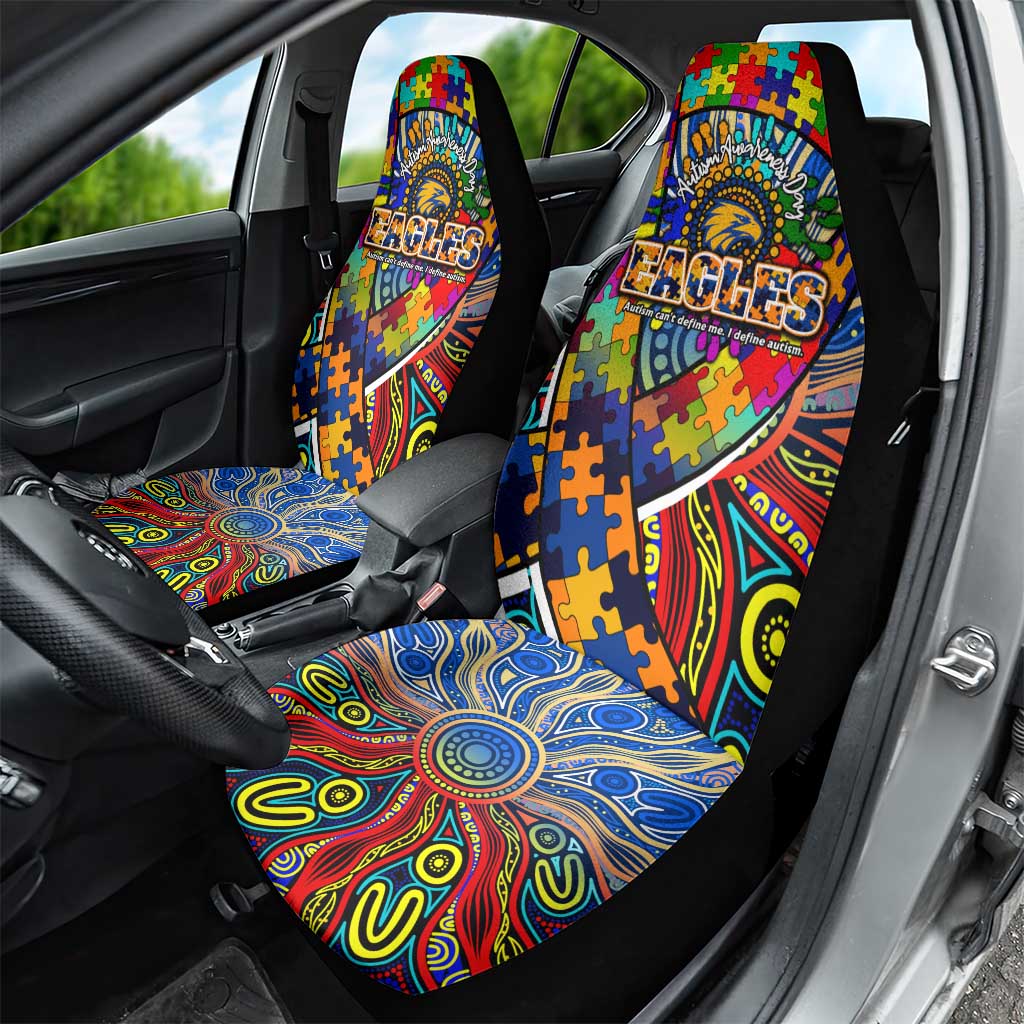 Autism Awareness Australia West Coast Eagles Car Seat Cover Aboriginal Indigenous Art