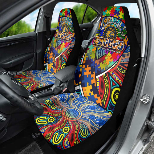 Autism Awareness Australia West Coast Eagles Car Seat Cover Aboriginal Indigenous Art