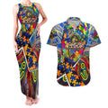Autism Awareness Australia West Coast Eagles Couples Matching Tank Maxi Dress and Hawaiian Shirt Aboriginal Indigenous Art