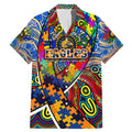 Autism Awareness Australia West Coast Eagles Family Matching Mermaid Dress and Hawaiian Shirt Aboriginal Indigenous Art