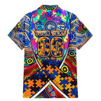 Autism Awareness Australia West Coast Eagles Family Matching Mermaid Dress and Hawaiian Shirt Aboriginal Indigenous Art