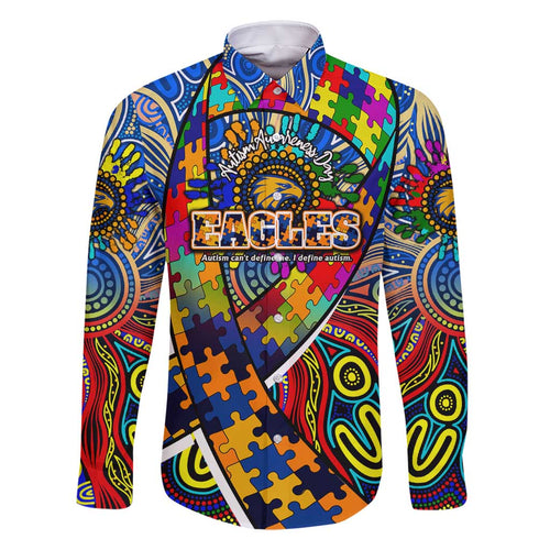 Autism Awareness Australia West Coast Eagles Family Matching Tank Maxi Dress and Hawaiian Shirt Aboriginal Indigenous Art