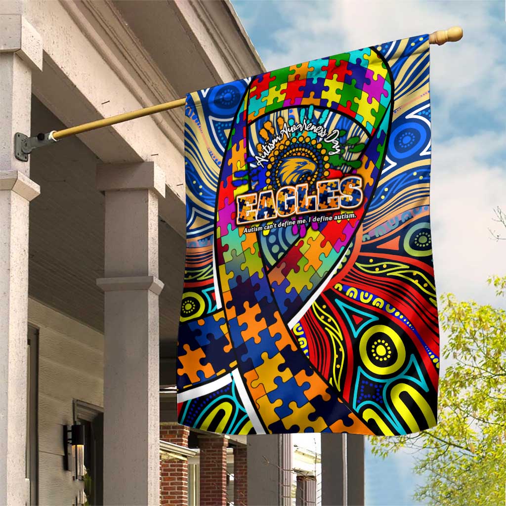 Autism Awareness Australia West Coast Eagles Garden Flag Aboriginal Indigenous Art