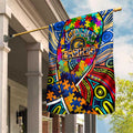 Autism Awareness Australia West Coast Eagles Garden Flag Aboriginal Indigenous Art