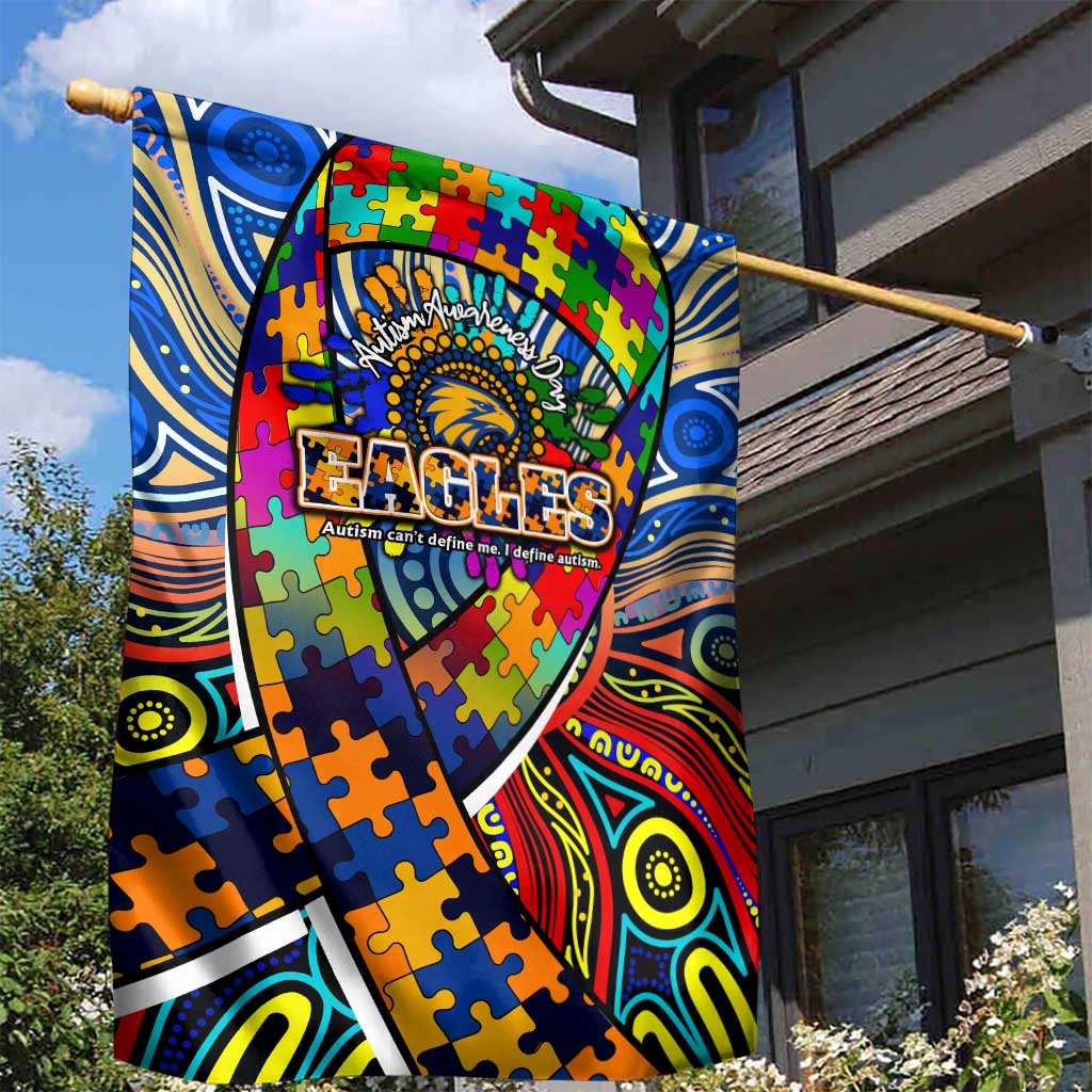 Autism Awareness Australia West Coast Eagles Garden Flag Aboriginal Indigenous Art