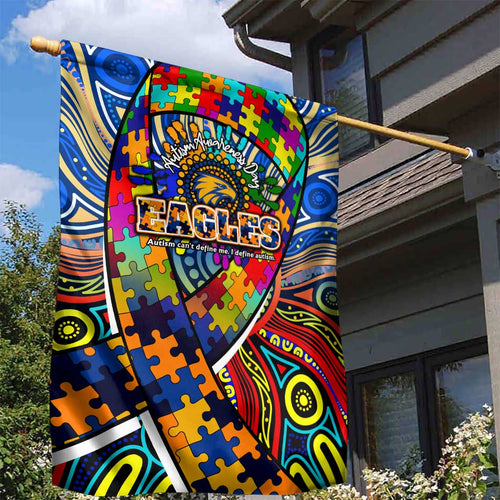 Autism Awareness Australia West Coast Eagles Garden Flag Aboriginal Indigenous Art