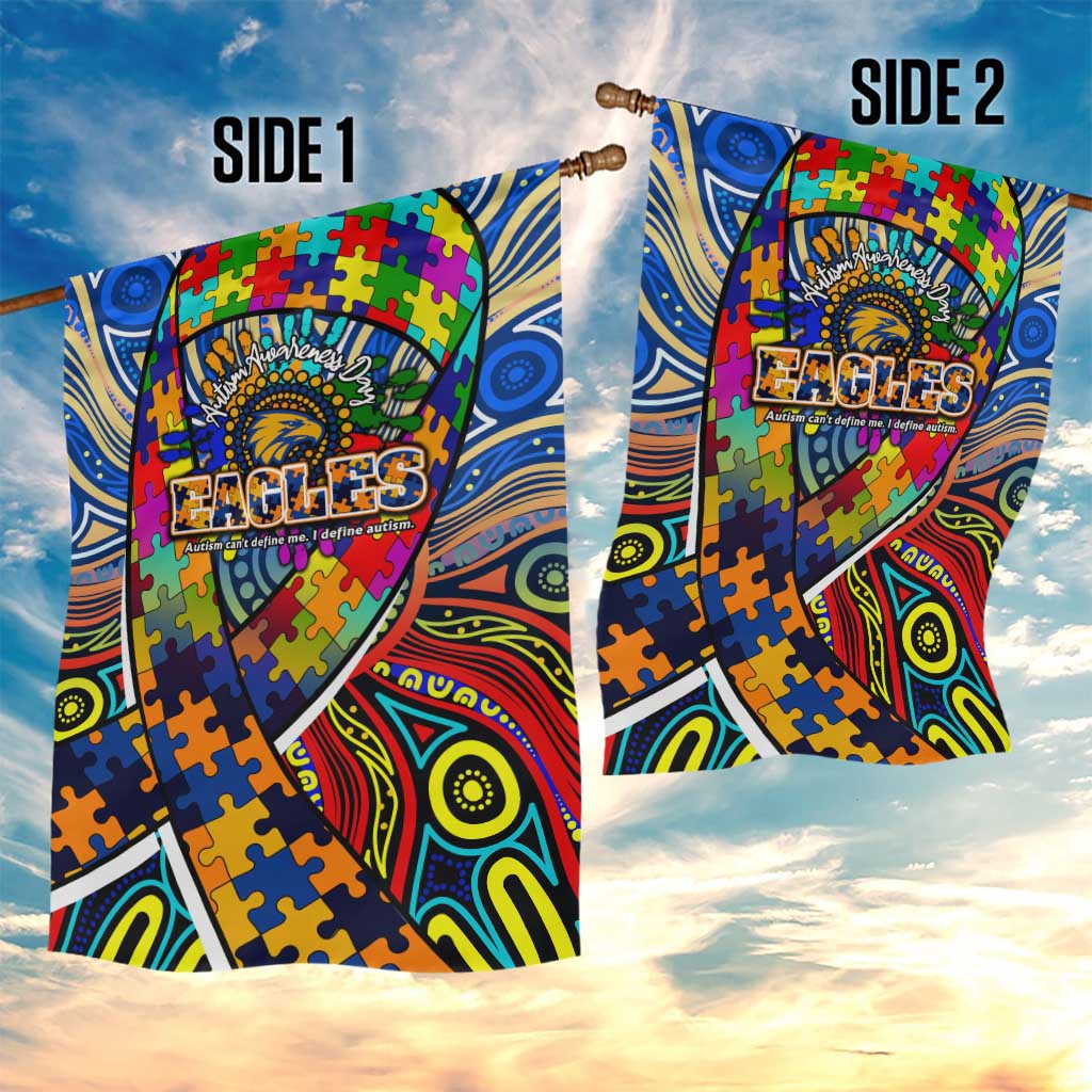 Autism Awareness Australia West Coast Eagles Garden Flag Aboriginal Indigenous Art