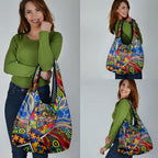 Autism Awareness Australia West Coast Eagles Grocery Bag Aboriginal Indigenous Art