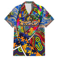 Autism Awareness Australia West Coast Eagles Hawaiian Shirt Aboriginal Indigenous Art