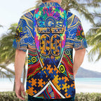 Autism Awareness Australia West Coast Eagles Hawaiian Shirt Aboriginal Indigenous Art