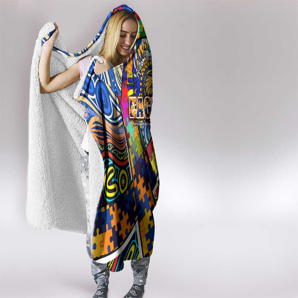 Autism Awareness Australia West Coast Eagles Hooded Blanket Aboriginal Indigenous Art