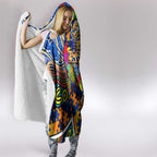 Autism Awareness Australia West Coast Eagles Hooded Blanket Aboriginal Indigenous Art
