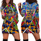 Autism Awareness Australia West Coast Eagles Hoodie Dress Aboriginal Indigenous Art