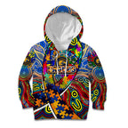 Autism Awareness Australia West Coast Eagles Kid Hoodie Aboriginal Indigenous Art