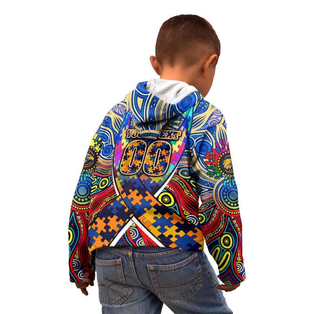Autism Awareness Australia West Coast Eagles Kid Hoodie Aboriginal Indigenous Art