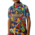 Autism Awareness Australia West Coast Eagles Kid Polo Shirt Aboriginal Indigenous Art