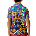 Autism Awareness Australia West Coast Eagles Kid Polo Shirt Aboriginal Indigenous Art