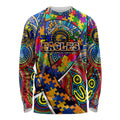 Autism Awareness Australia West Coast Eagles Long Sleeve Shirt Aboriginal Indigenous Art