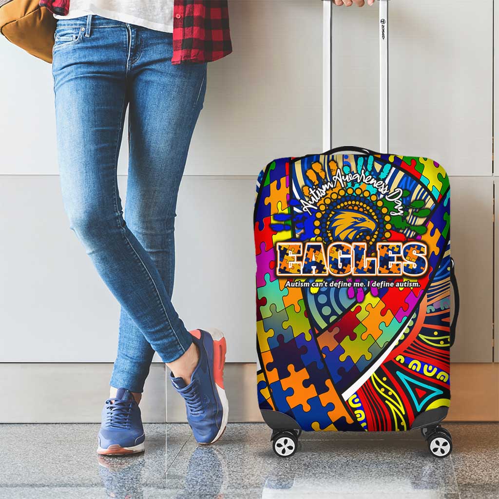 Autism Awareness Australia West Coast Eagles Luggage Cover Aboriginal Indigenous Art