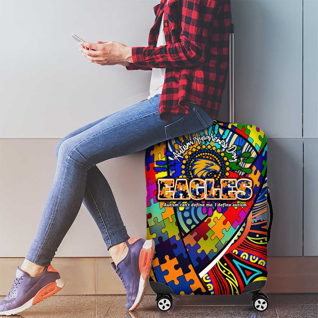 Autism Awareness Australia West Coast Eagles Luggage Cover Aboriginal Indigenous Art