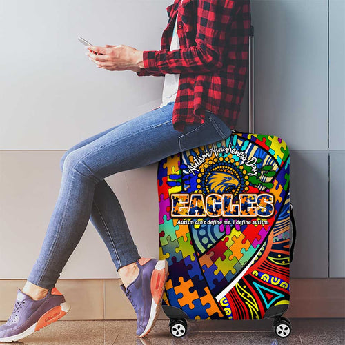 Autism Awareness Australia West Coast Eagles Luggage Cover Aboriginal Indigenous Art