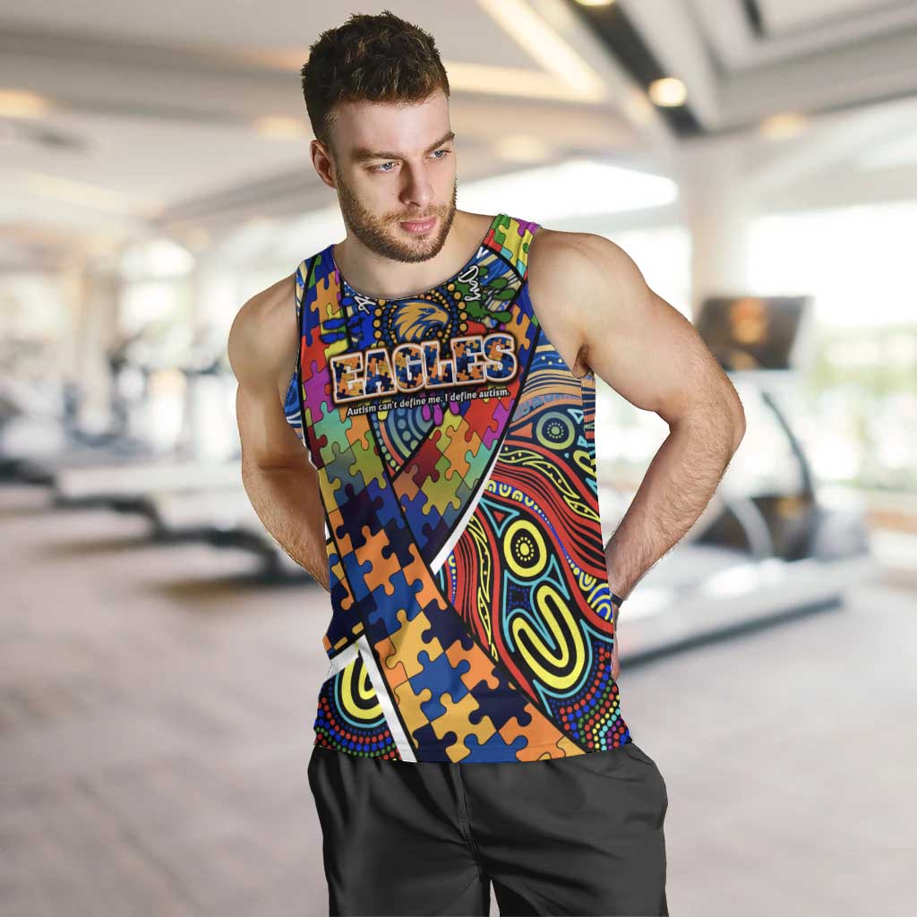 Autism Awareness Australia West Coast Eagles Men Tank Top Aboriginal Indigenous Art