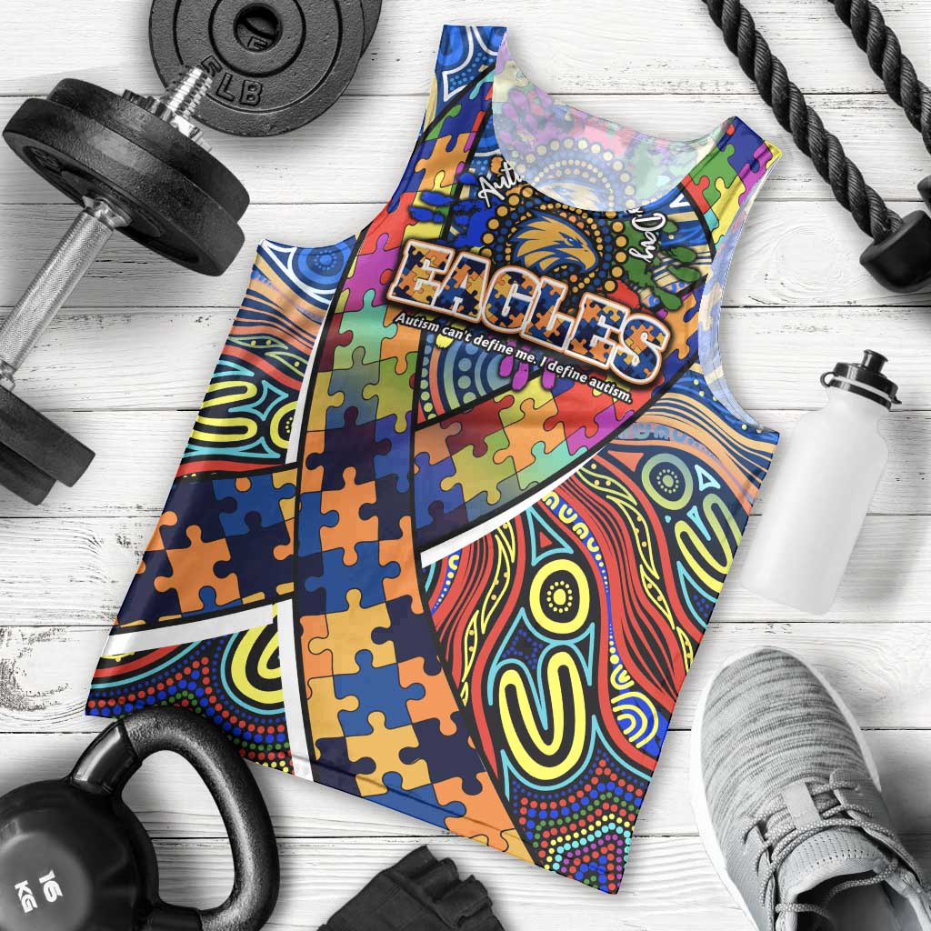 Autism Awareness Australia West Coast Eagles Men Tank Top Aboriginal Indigenous Art