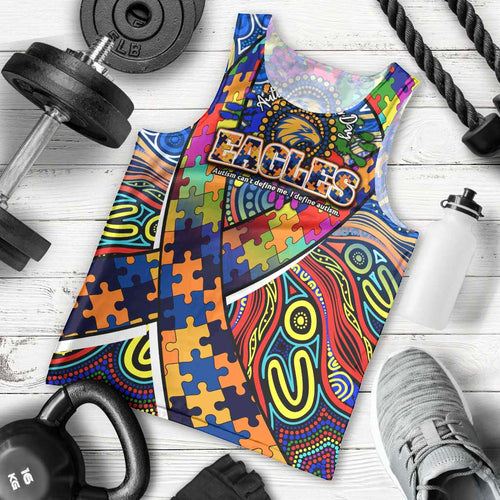 Autism Awareness Australia West Coast Eagles Men Tank Top Aboriginal Indigenous Art