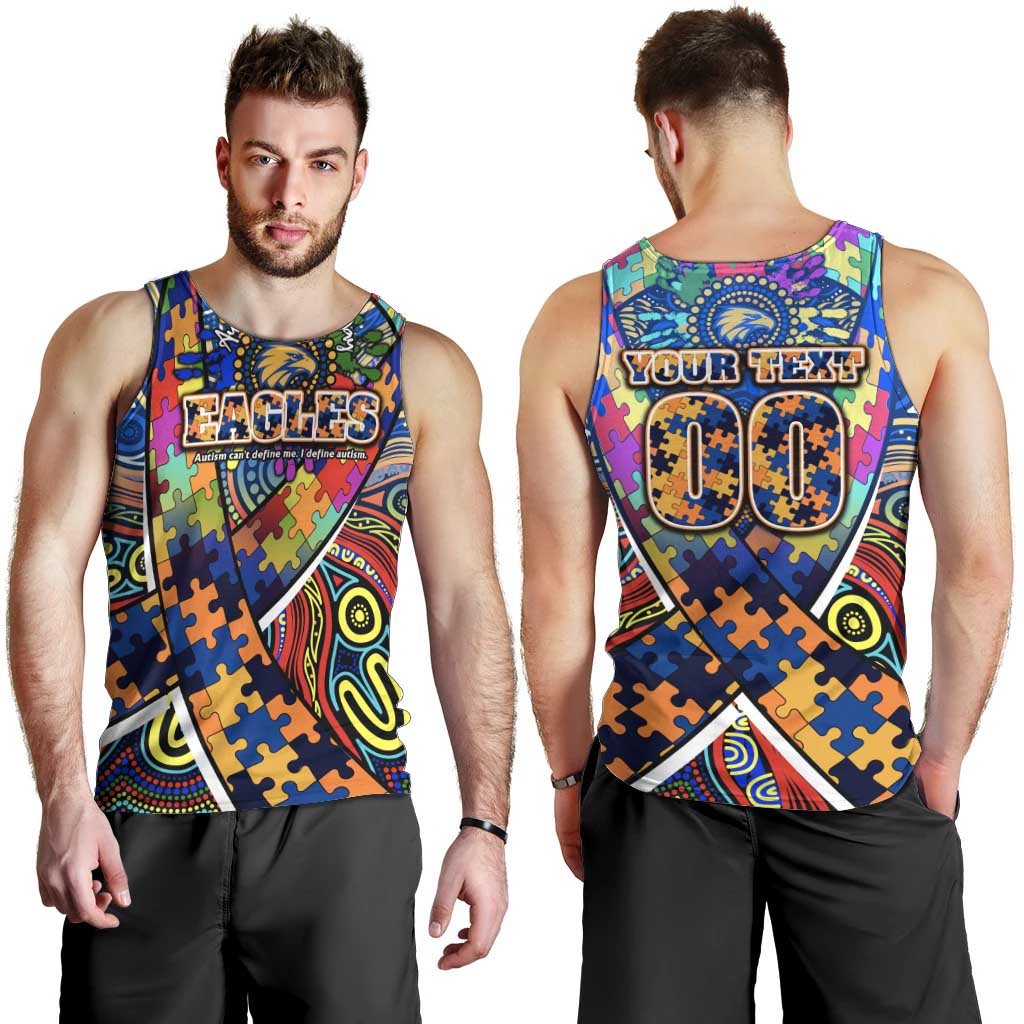 Autism Awareness Australia West Coast Eagles Men Tank Top Aboriginal Indigenous Art