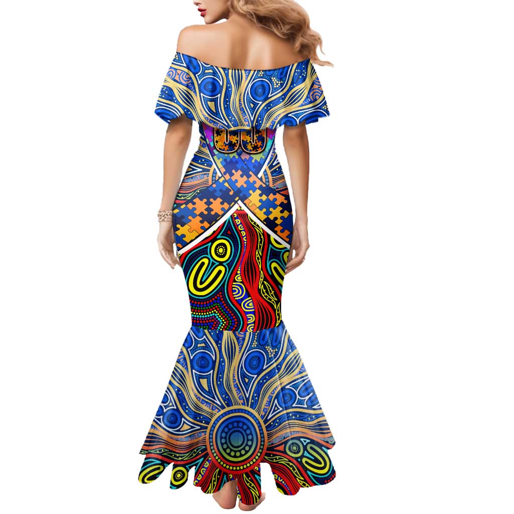 Autism Awareness Australia West Coast Eagles Mermaid Dress Aboriginal Indigenous Art