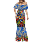 Autism Awareness Australia West Coast Eagles Mermaid Dress Aboriginal Indigenous Art