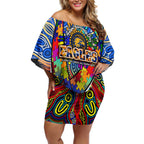 Autism Awareness Australia West Coast Eagles Off Shoulder Short Dress Aboriginal Indigenous Art