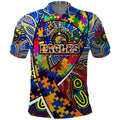 Autism Awareness Australia West Coast Eagles Polo Shirt Aboriginal Indigenous Art