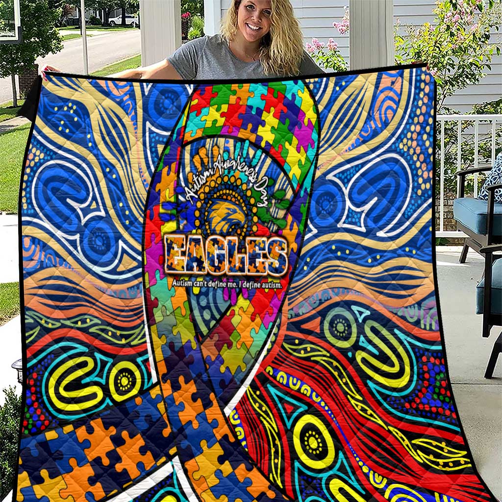 Autism Awareness Australia West Coast Eagles Quilt Aboriginal Indigenous Art