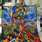 Autism Awareness Australia West Coast Eagles Quilt Aboriginal Indigenous Art