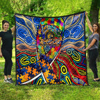 Autism Awareness Australia West Coast Eagles Quilt Aboriginal Indigenous Art