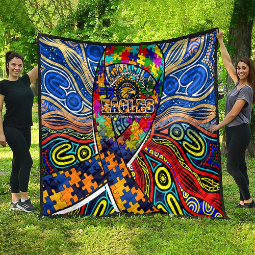 Autism Awareness Australia West Coast Eagles Quilt Aboriginal Indigenous Art